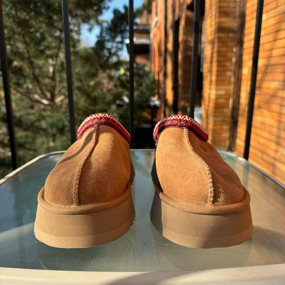 New UGG Tazz 2 Platform Slippers Chesnut Brown 8 - Picture 2 of 9